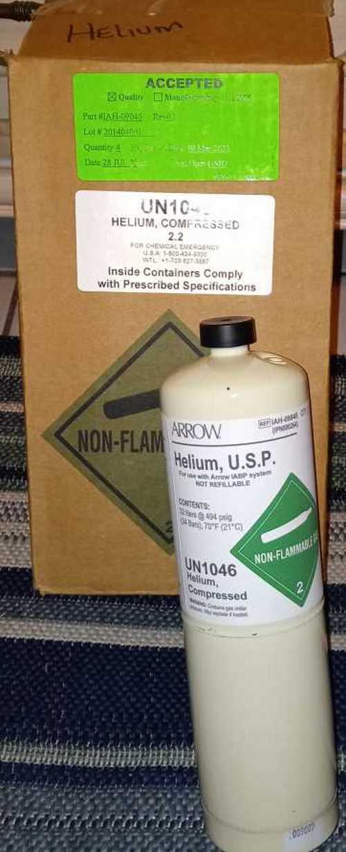 Helium 999 Pure Medical Grade 494psi 32 litr Arrow